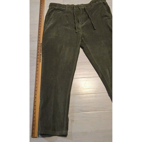 Peter Christian Gentleman's Outfiters Green Corduroy Pleated Pants Chino 40/30 - Picture 2 of 9